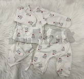 Комплект Baby Life Dad and Mom с шапочкой, распашонкой, ползунками 56р, футер Белый