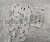 Комплект Baby Life Dad and Mom с шапочкой, человечком 56р, футер Белый