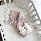 Плед-конверт для новорожденных на выписку MSonya (Маленькая Соня) De Lux 80×80 см Пудровый