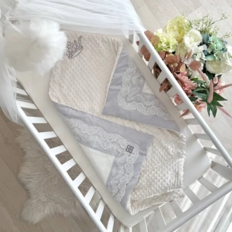 Плед-конверт для новорожденных на выписку Baby Chic Коллекция №1 80×80 см Серый - Фото 1