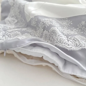 Плед-конверт для новорожденных на выписку Baby Chic Коллекция №1 80×80 см Серый - Фото 2