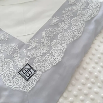 Плед-конверт для новорожденных на выписку Baby Chic Коллекция №1 80×80 см Серый - Фото 3