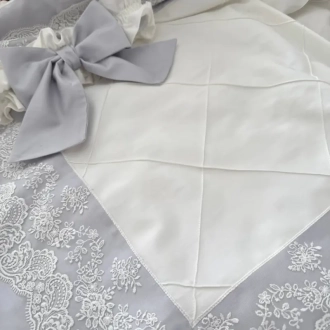 Плед-конверт для новорожденных на выписку Baby Chic Коллекция №1 80×80 см Серый - Фото 5