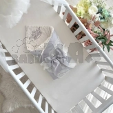 Плед-конверт для новорожденных на выписку Baby Chic Коллекция №1 80×80 см Серый