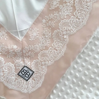 Плед-конверт для новорожденных на выписку Baby Chic Коллекция №1 80×80 см Кремовый - Фото 4