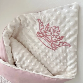 Плед-конверт для новорожденных на выписку Baby Chic Коллекция №1 80×80 см Запыленная роза - Фото 2