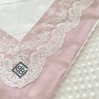 Плед-конверт для новорожденных на выписку Baby Chic Коллекция №1 80×80 см Запыленная роза - Фото 5