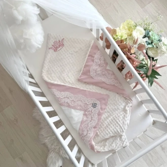 Плед-конверт для новорожденных на выписку Baby Chic Коллекция №1 80×80 см Запыленная роза - Фото 7