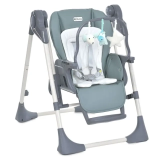 Стільчик гойдалка для годування 2 в 1 El Camino ME 1087-G SWAN Pale Green/Зелений - Фото 6
