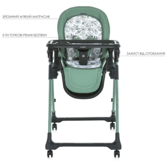 Стульчик для кормления El Camino ME 1037-B CRYSTAL Gray/Серый - Фото 2