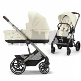 Коляска 2 в 1 Cybex Balios S Lux Taupe Seashell Beige/Бежевий