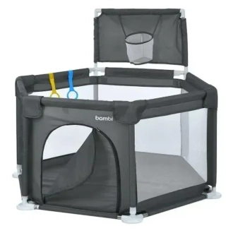 Манеж Bambi MR 1340-G Серый - Фото 4