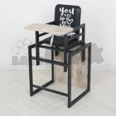 Стульчик для кормления Bambi Graphite Дуб клондайк