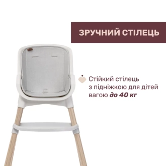 Стульчик для кормления Chicco 3 в 1 Polly Zest Plus Серый - Фото 2