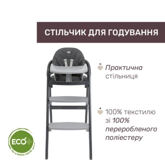 Стільчик для годування Chicco 3 в 1 Crescendo Up Чорний - Фото 8