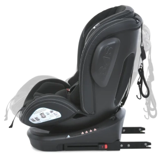 Автокрісло El Camino ME 1045 EVOLUTION 2 40–150 см ISOFIX Melange Black/Чорний - Фото 7