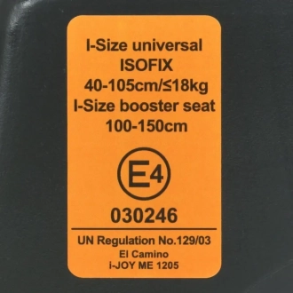 Автокресло El Camino ME 1205 i-JOY 40–150 см ISOFIX Antracite/Антрацит - Фото 9