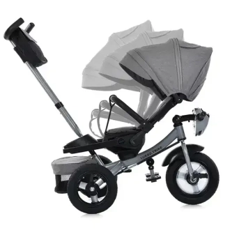 Велосипед трехколесный Turbo Trike MT 1007-8 Светло-серый - Фото 7