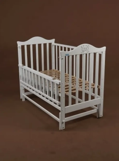 Кроватка детская Доминанта Тедди 120×60 см Белый - Фото 3
