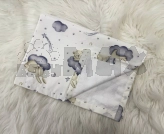 Пеленка M&Ababy Медвежата на облачках 50×70 см, непромокаемая Белая