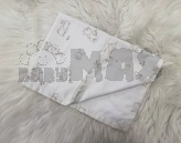 Пеленка M&Ababy Зайчики 50×70 см, непромокаемая Белый