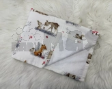 Пеленка M&Ababy Лесные зверушки 100×70 см, непромокаемая Белый