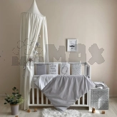 Комплект постельный MSonya (Маленькая Соня) Мозаика Ежик 6 предметов Серый