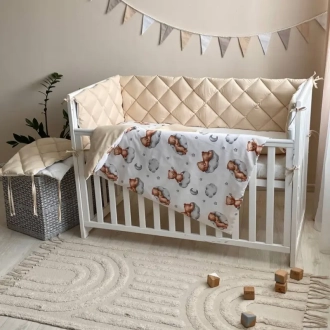 Комплект постельный MSonya (Маленькая Соня) Baby Mix Тедди 6 предметов Бежевый - Фото 1