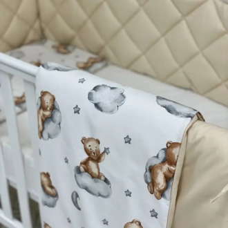 Комплект постельный MSonya (Маленькая Соня) Baby Mix Тедди 6 предметов Бежевый - Фото 3