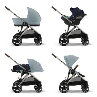 Коляска 2 в 1 Cybex Gazelle S Taupe Stormy Blue/Блакитний - Фото 3