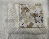 Плед Ведмедик Мишка Hello 80×80 см, плюш Молочный