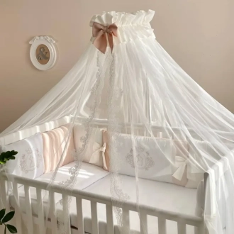 Комплект постельный MSonya (Маленькая Соня) Royal 6 предметов Крем - Фото 10