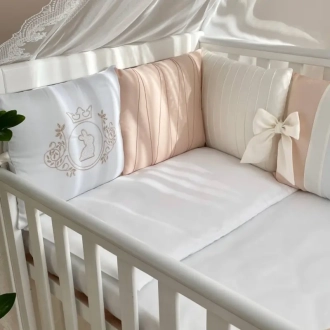 Комплект постельный MSonya (Маленькая Соня) Royal 6 предметов Крем - Фото 1