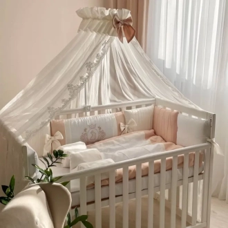 Комплект постельный MSonya (Маленькая Соня) Royal 6 предметов Крем - Фото 4