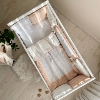 Комплект постельный MSonya (Маленькая Соня) Royal 6 предметов Крем - Фото 7
