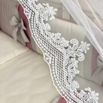 Комплект постельный MSonya (Маленькая Соня) Royal 6 предметов Пудровый - Фото 7