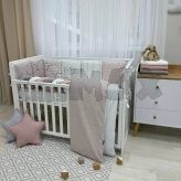 Комплект постільний MSonya (Маленька Соня) Арт Дизайн Cutey 6 предметів Пудрово-ліловий