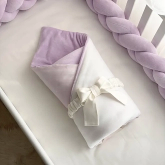 Комплект постельный MSonya (Маленькая Соня) Коллекция №8 Sweet Dream Зайчик с мамой 5 предметов Фиолетовый - Фото 7
