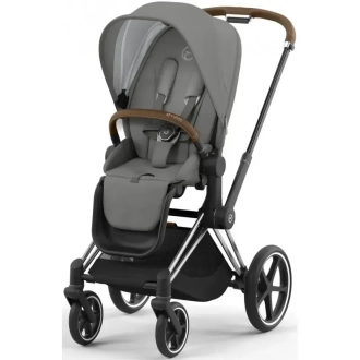 Коляска 2 в 1 Cybex Priam 2025 Mirage Grey шассі Chrome Brown Сірий - Фото 4