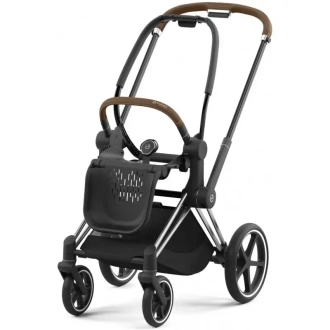 Коляска 2 в 1 Cybex Priam 2025 Mirage Grey шассі Chrome Brown Сірий - Фото 6