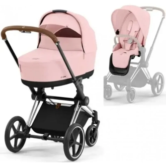 Коляска 2 в 1 Cybex Priam 2025 Peach Pink шассі Chrome Brown Рожевий - Фото 3