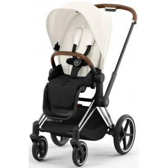 Коляска 2 в 1 Cybex Priam 2025 Off White шассі Chrome Brown Білий - Фото 2