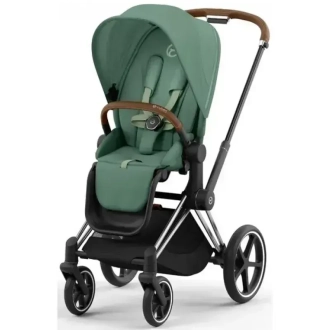 Коляска 2 в 1 Cybex Priam 2025 Leaf Green шассі Chrome Brown Зелений - Фото 3