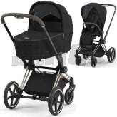 Коляска 2 в 1 Cybex Priam 2025 Sepia Black шассі Rosegold Чорний