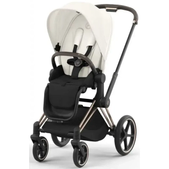 Коляска 2 в 1 Cybex Priam 2025 Off White шассі Rosegold Білий - Фото 5