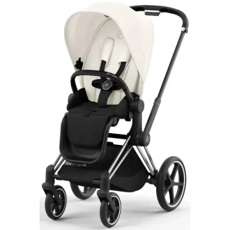 Коляска 2 в 1 Cybex Priam 2025 Off White шасі Chrome Black Details Білий - Фото 1