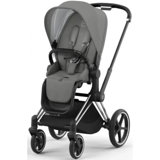 Коляска 2 в 1 Cybex Priam 2025 Mirage Grey шасі Chrome Black Details Сірий - Фото 5