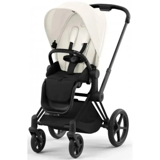 Коляска 2 в 1 Cybex Priam 2024 Off White шассі Matt Black Білий - Фото 1