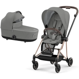 Коляска 2 в 1 Cybex Mios 4.0 Mirage Grey шасси Rose Gold Сірий - Фото 7