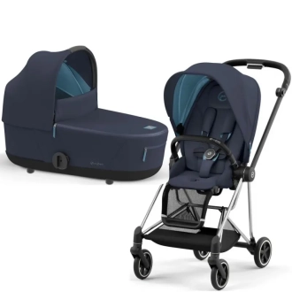 Коляска 2 в 1 Cybex Mios 4.0 Lux Dark Navy шасси Chrome Black Синій - Фото 12